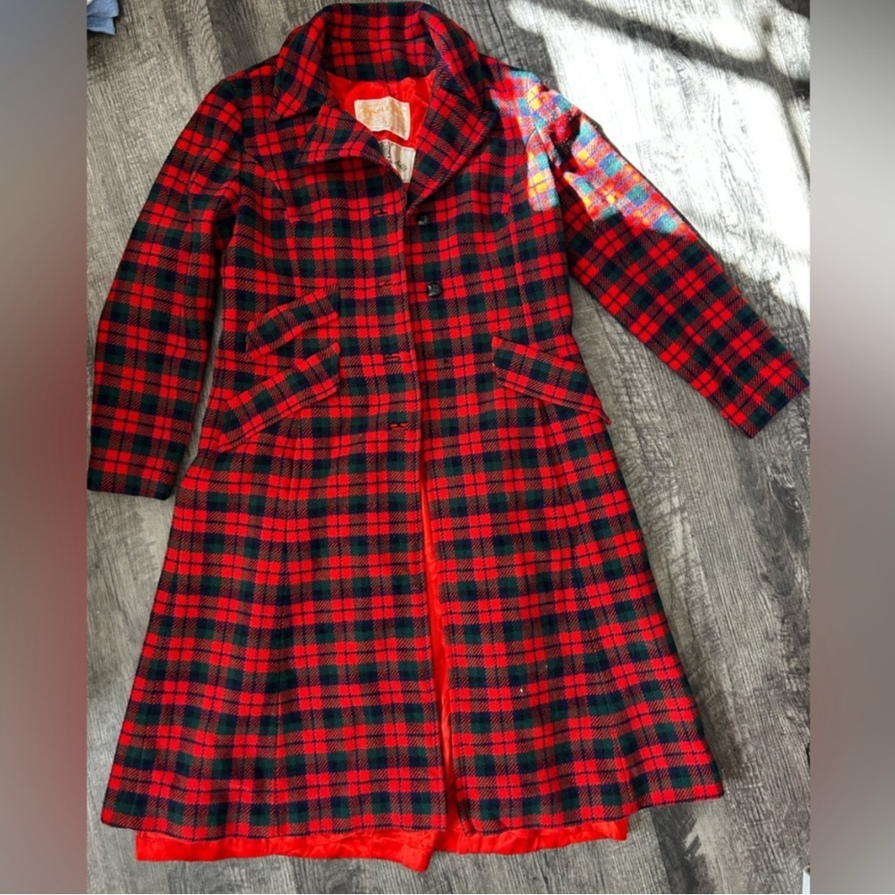 Pendleton Plaid Virgin Wool Coat - image 8